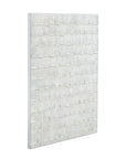 Linear Marks Canvas Art - White
