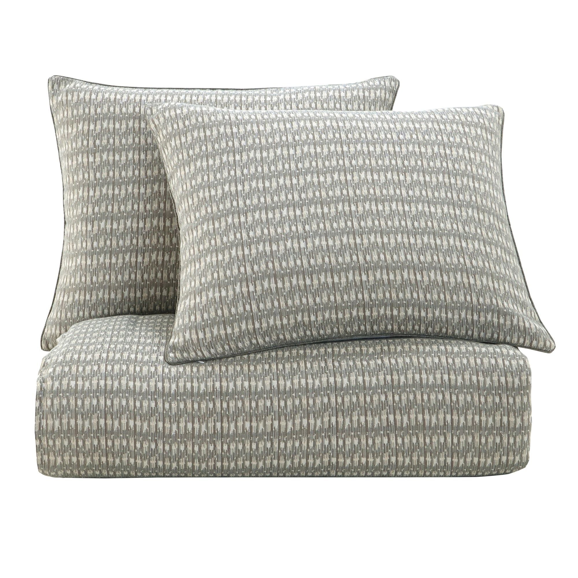 Fenton - King Duvet Cover Set (Set of 3) - Taupe / Gray / Cream