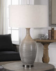 Dinah - Textured Table Lamp - Gray