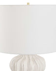 Wrenley - Ridged Table Lamp - White