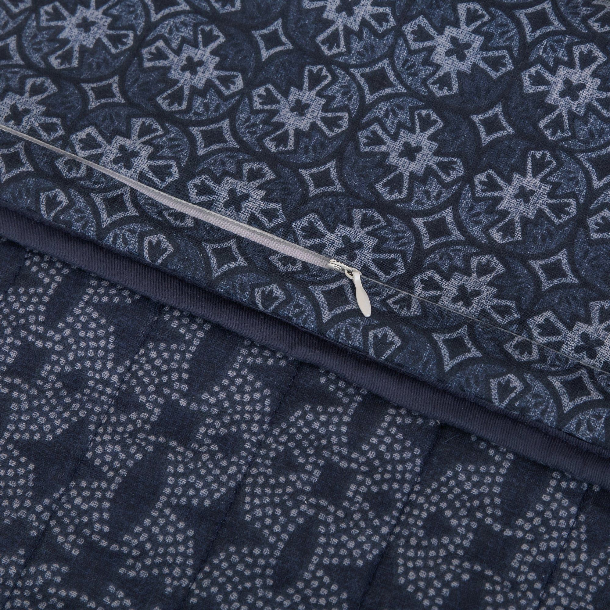 Indigo - King Reversible Quilt Set (Set of 3) - Blue