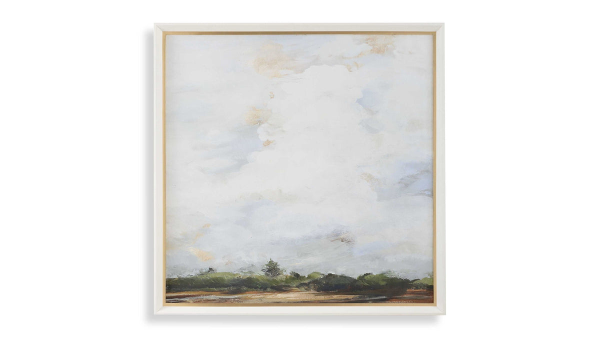Whispering Cloudscapes - Landscape Print - Light Brown