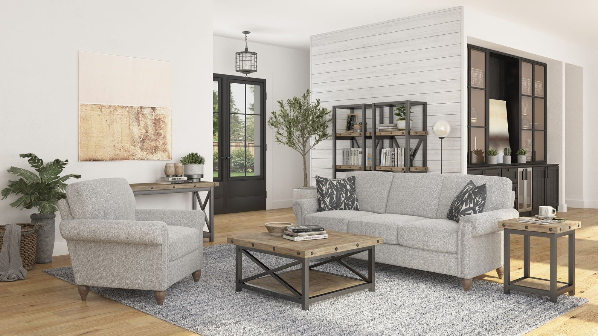 Moxy - Fabric Sofa With Rolled Arms