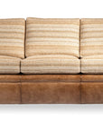 Garrison Fabric/Leather Sofa with Padded Overlay Arms