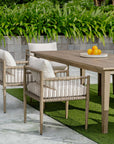 Borneo - Outdoor Dining Chair - White / Dark Gray