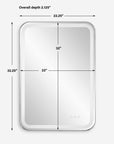 Crofton - Lighted Nickel Vanity Mirror - Gray