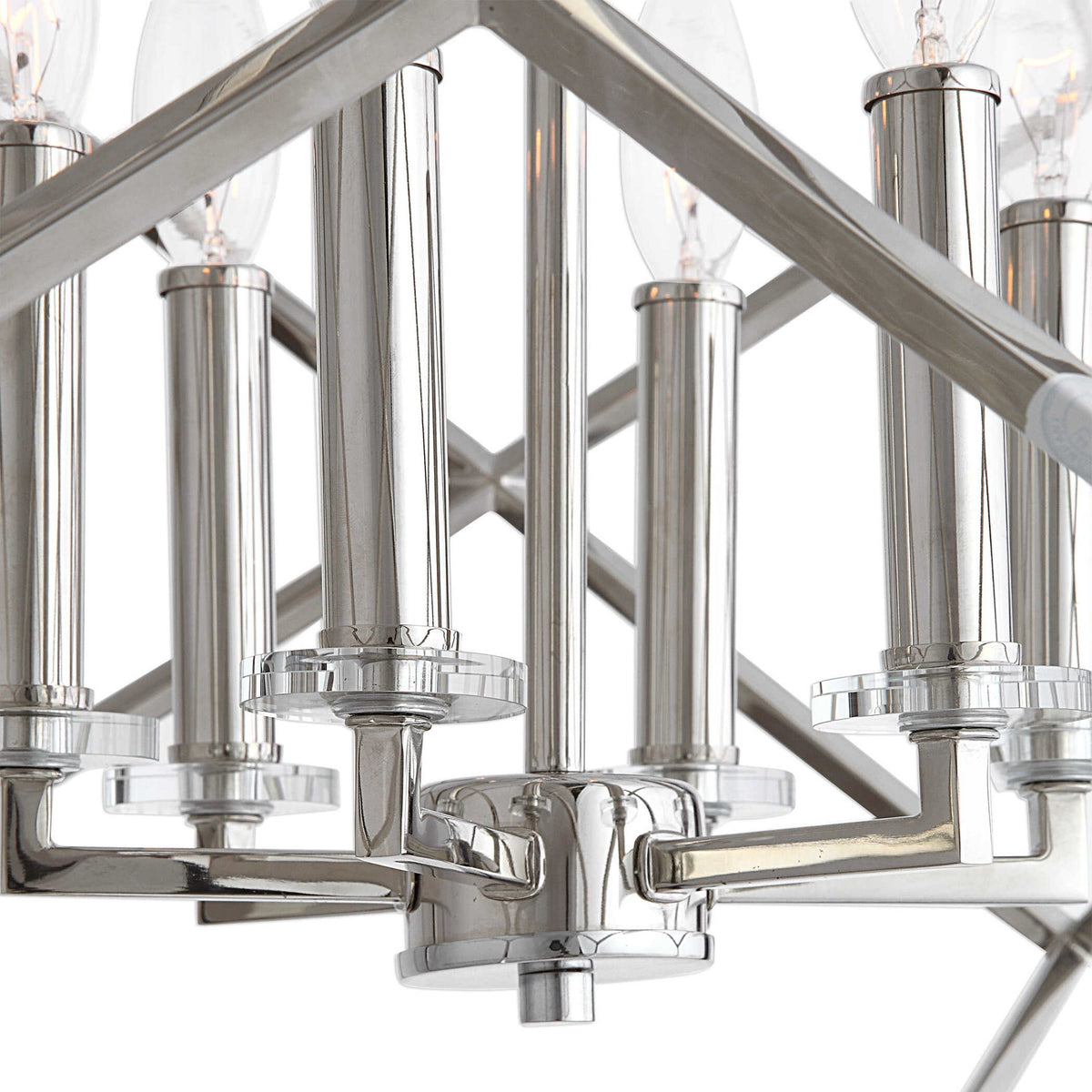 Euclid - 6 Light Cube Pendant - Nickel