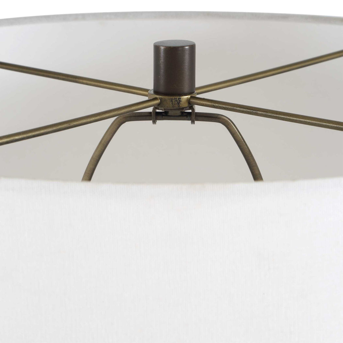 Tallarico - Brass &amp; Marble Floor Lamp - Black / Bronze / Brown