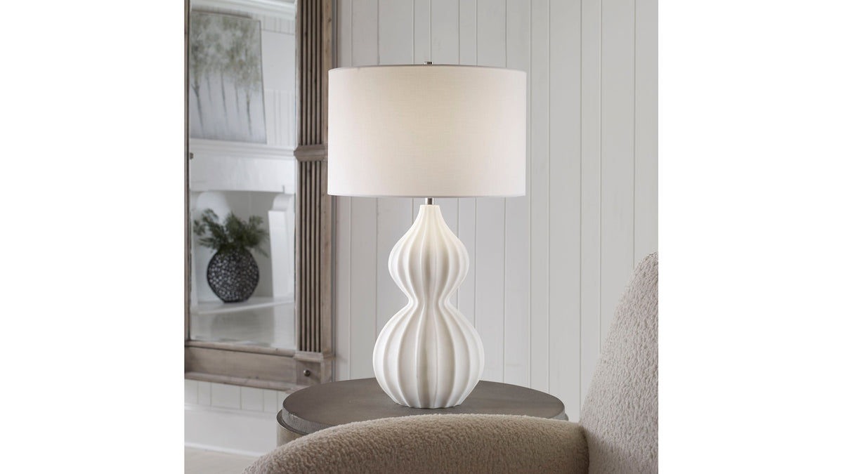 Antoinette - Marble Table Lamp - White