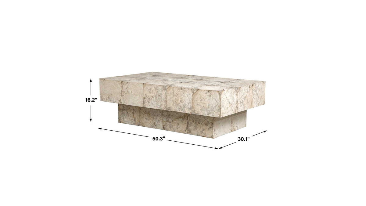 Kotoa - Bleached Coffee Table - White,Woodtone