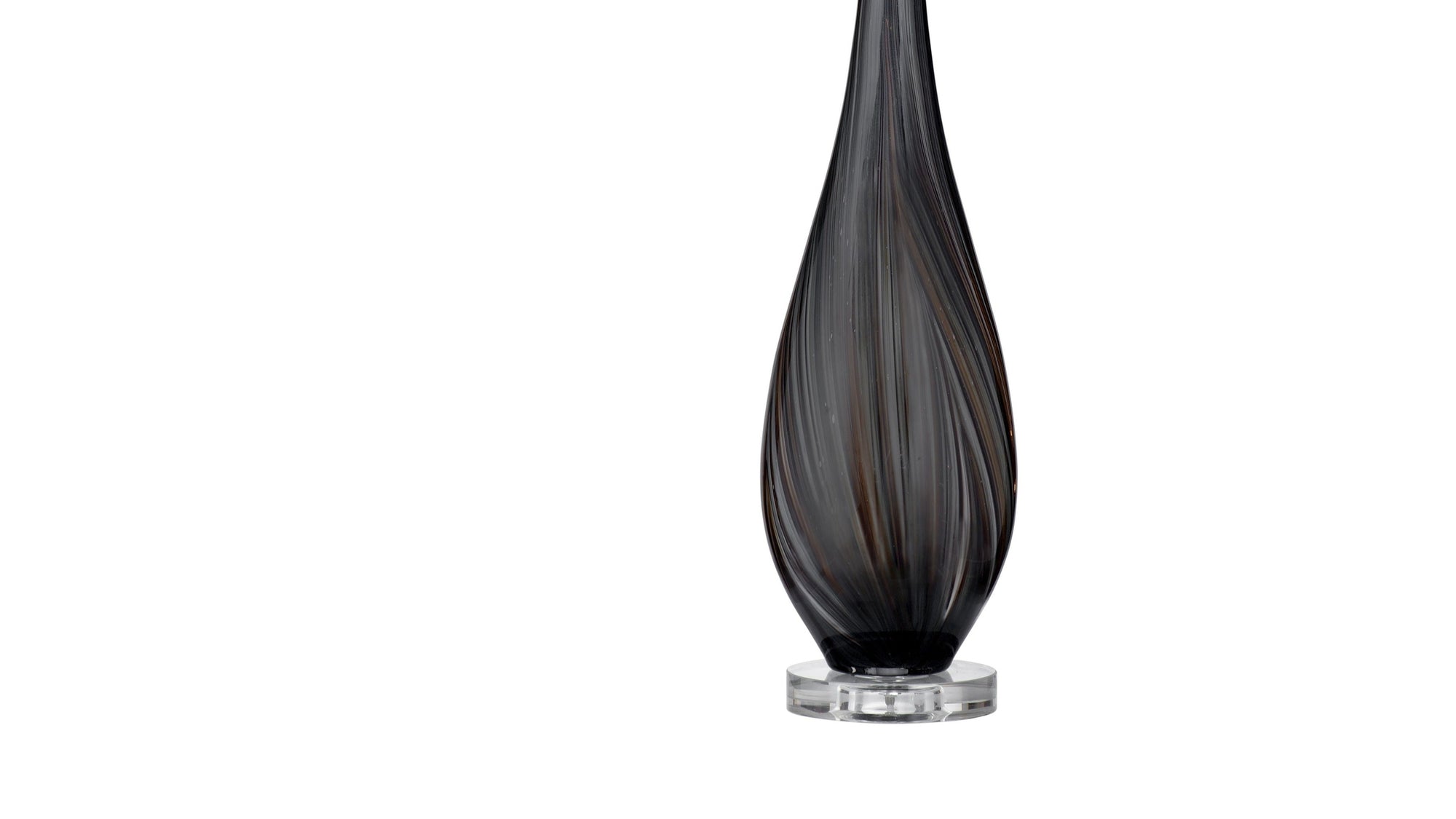 Glass Table Lamp - Black