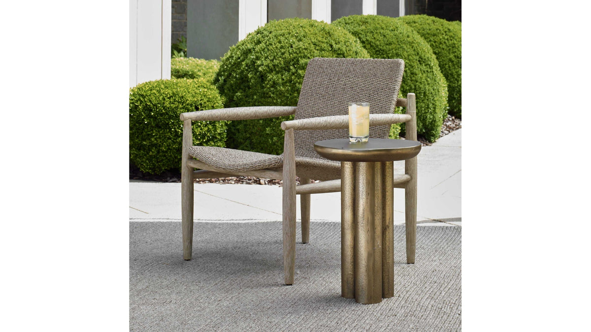 Thorp - Outdoor Accent Table - Brass