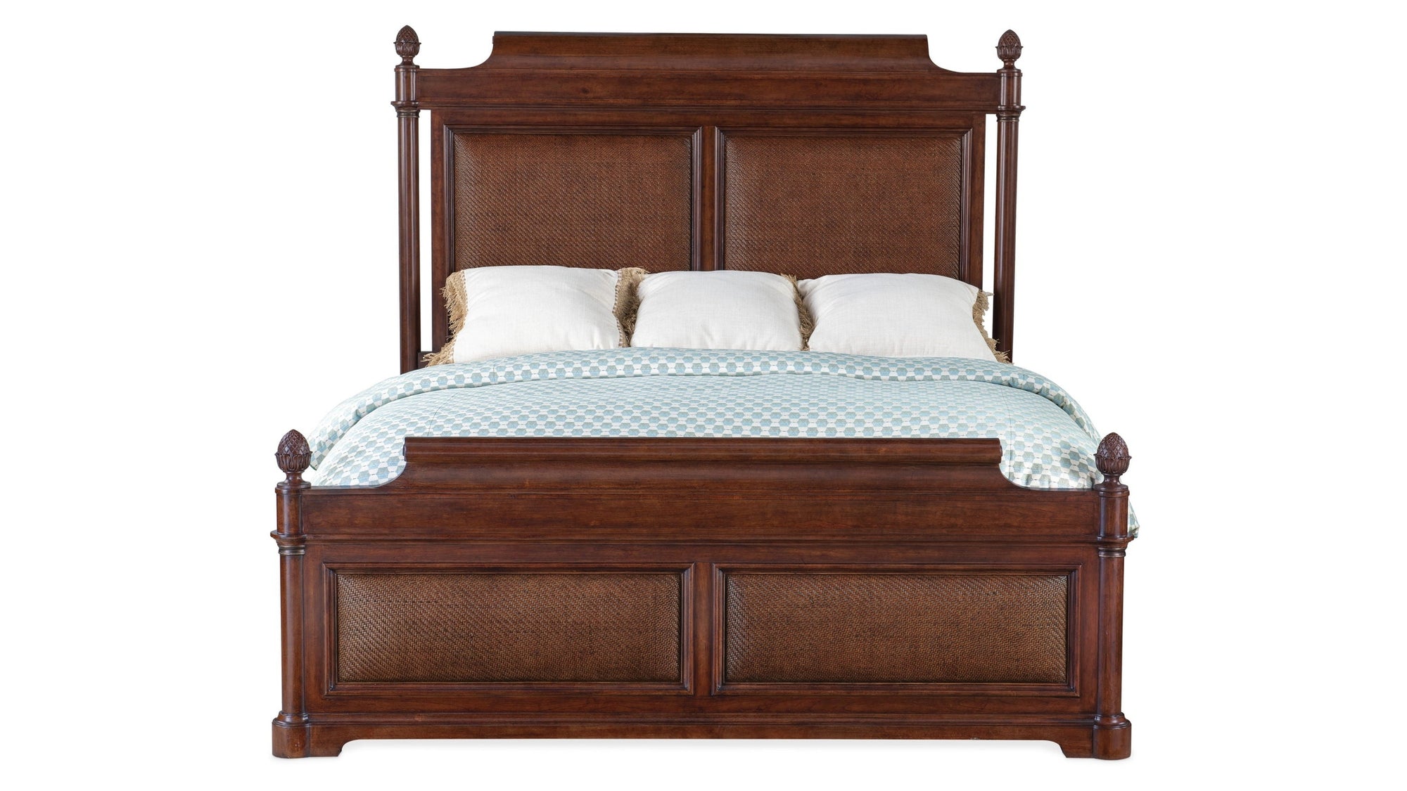 Charleston - King Panel Bed - Dark Brown