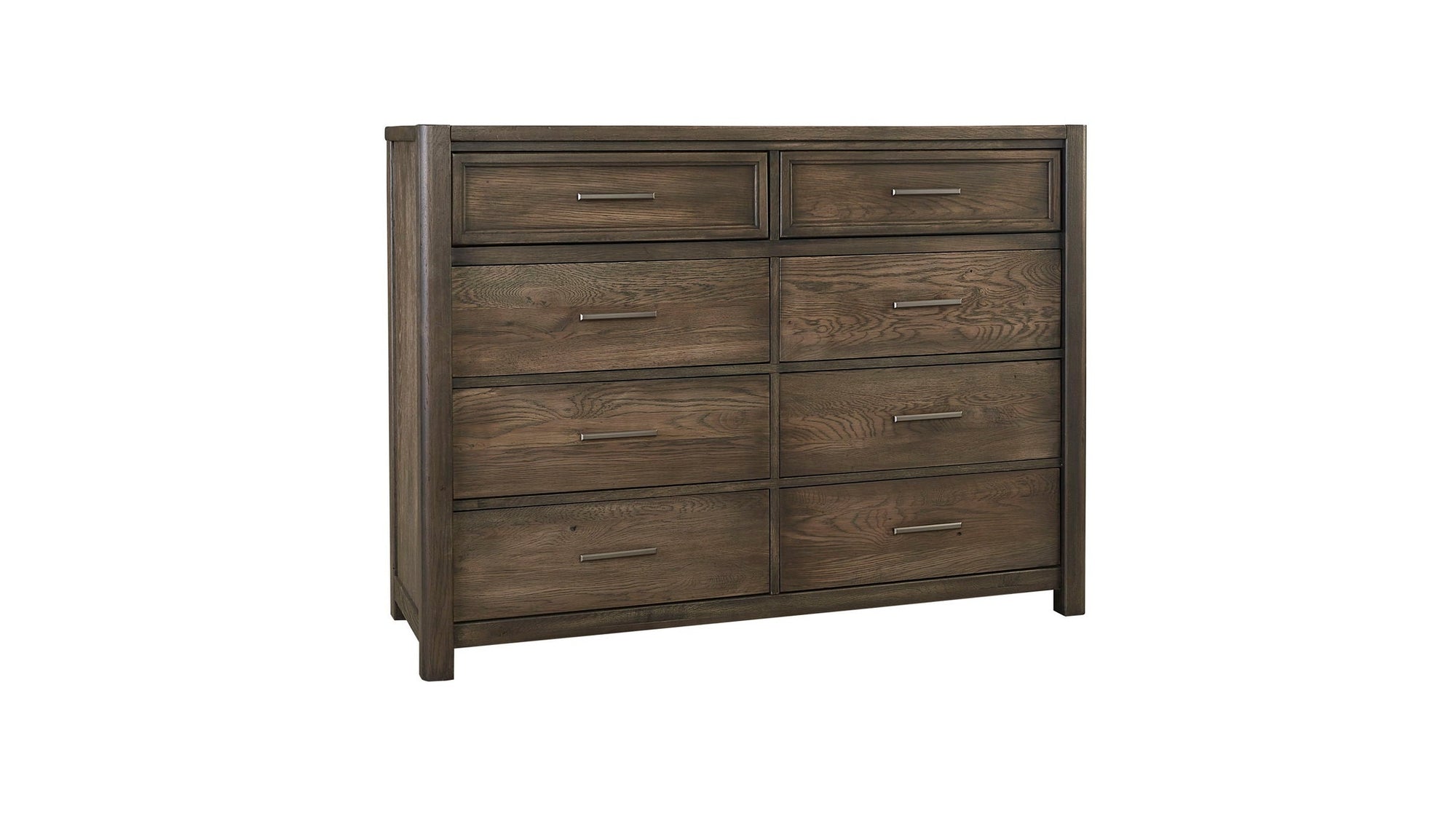Crafted Oak - Dresser 8 Drawers - Dark Brown