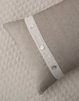 Fairfield - Queen Linen Coverlet Set (Set of 4) - Cream / Tan