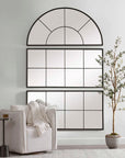 Rousseau - Iron Window Mirror - Black