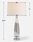 Quinn - Table Lamp - White & Silver