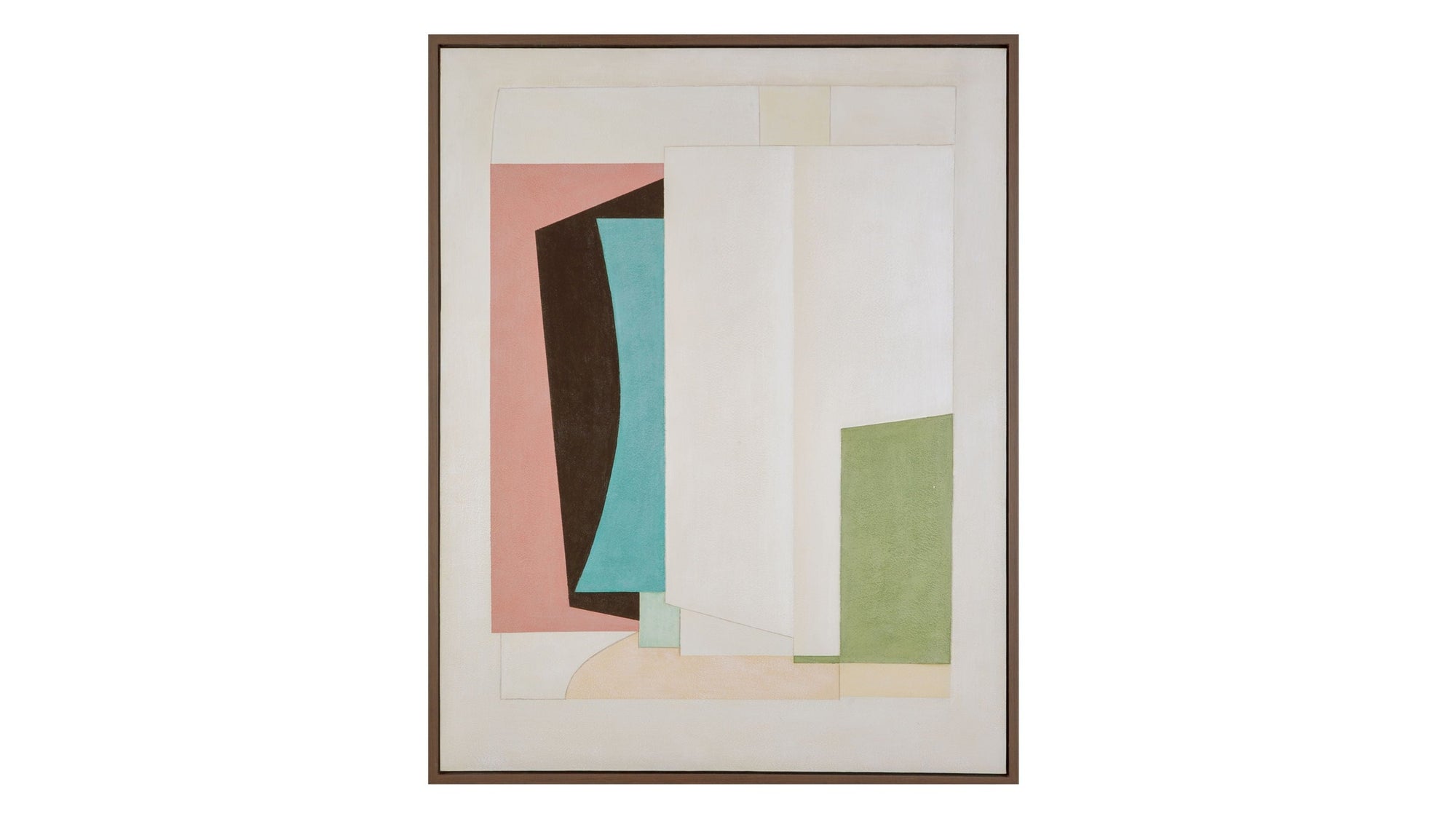Geometric Harmony Framed Canvas - Green