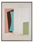 Geometric Harmony Framed Canvas - Green