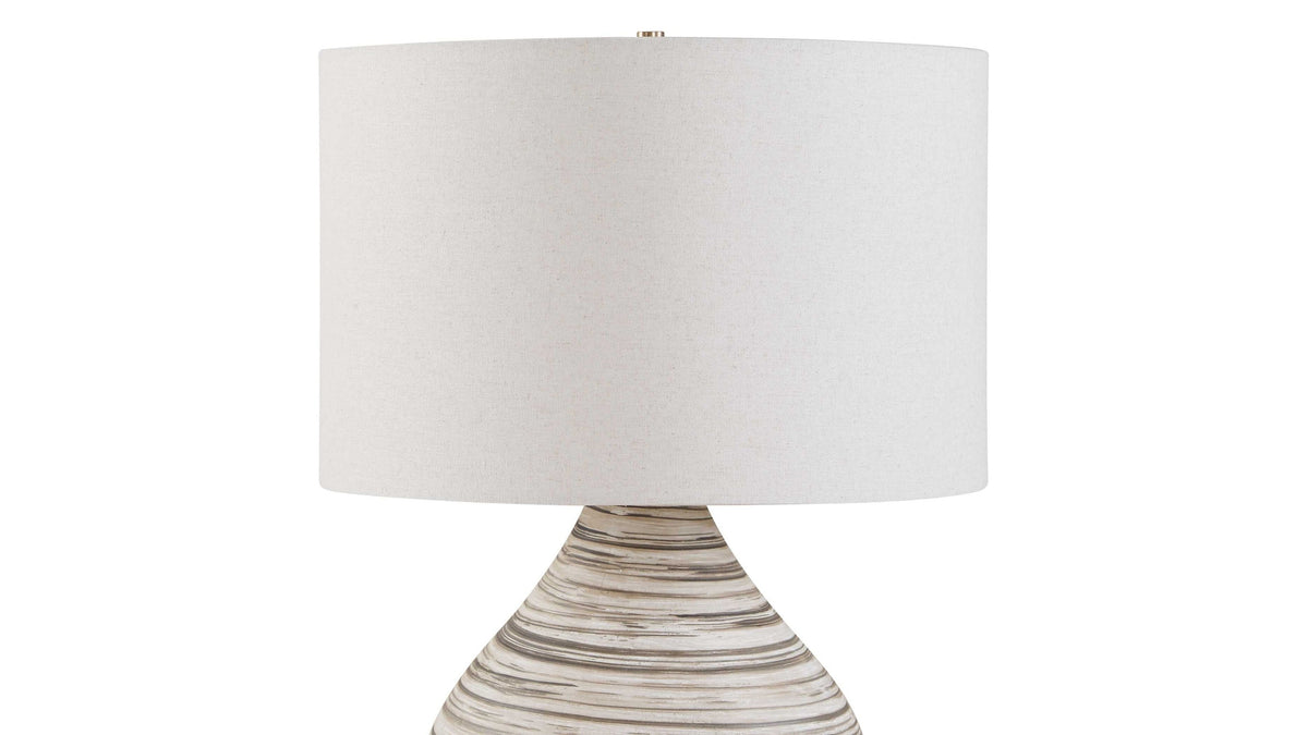Azura - Horizontal Line Table Lamp - Brown / Gray / White