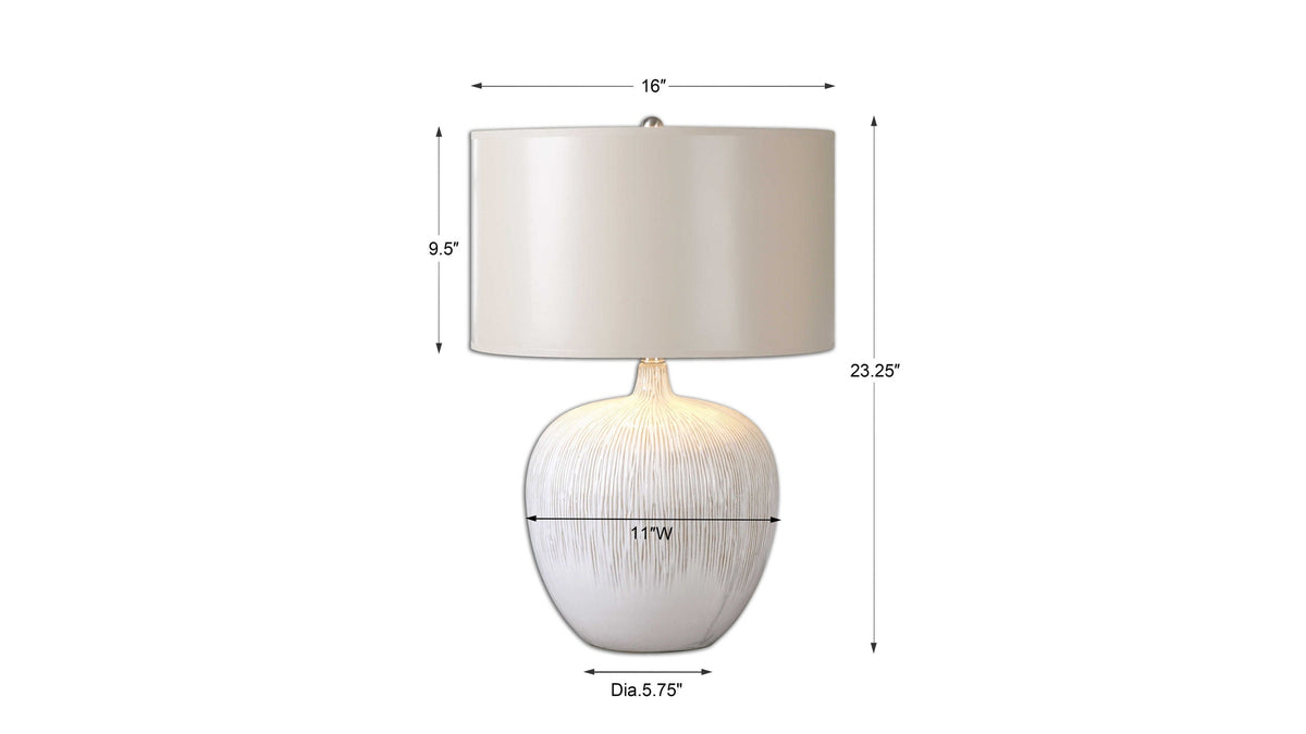 Georgios - Textured Ceramic Lamp - White
