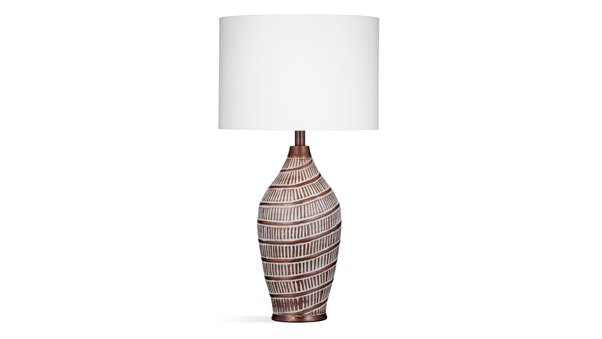 Santa - Cruz Table Lamp - Light Brown / White