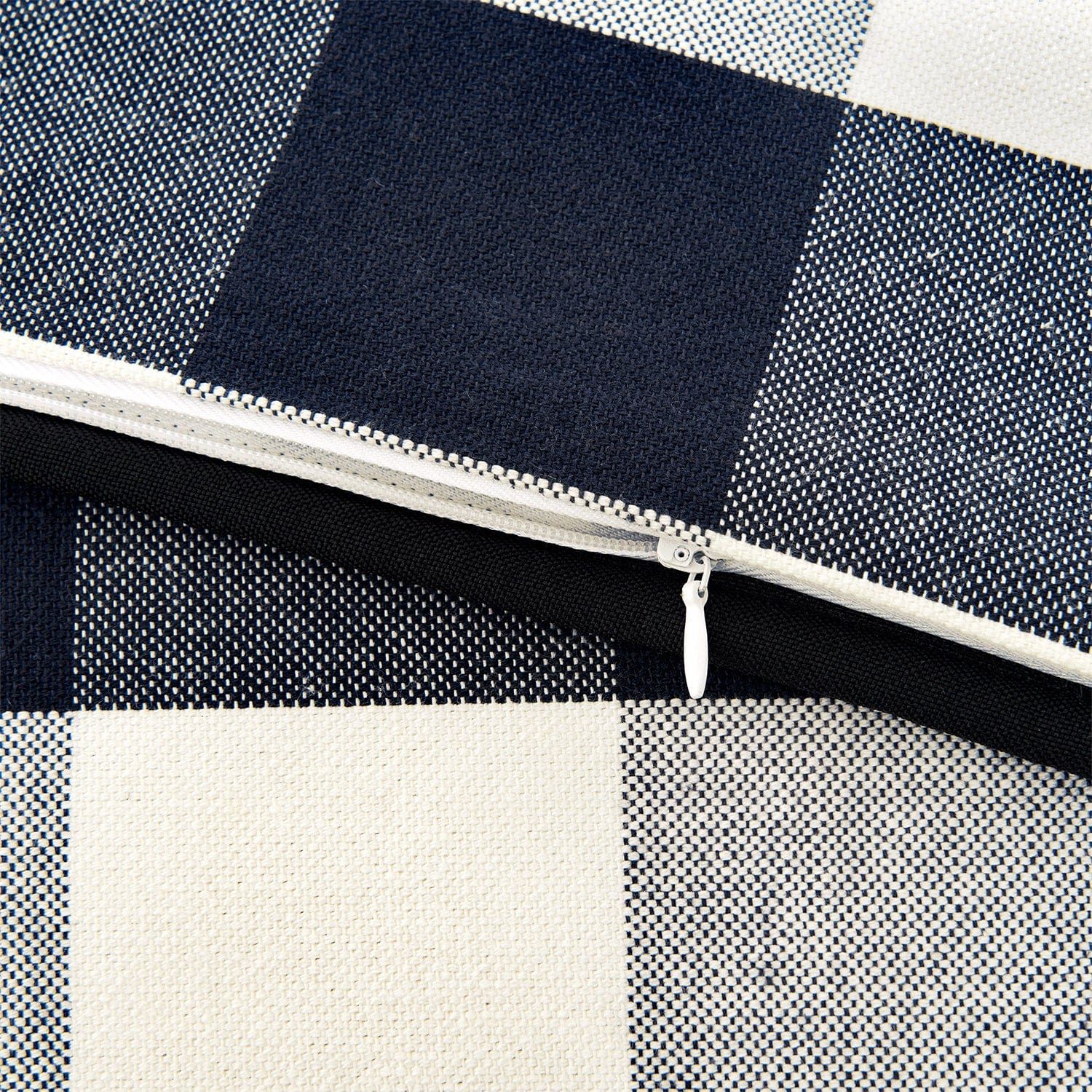 Camille - Queen Buffalo Check Duvet Cover Set (Set of 3) - Navy