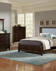 Bonanza - Ocean Blue Upholstered Bed With Mansion Footboard