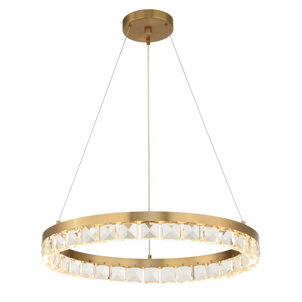 Segovia - Round Crystal LED Chandelier - Gold