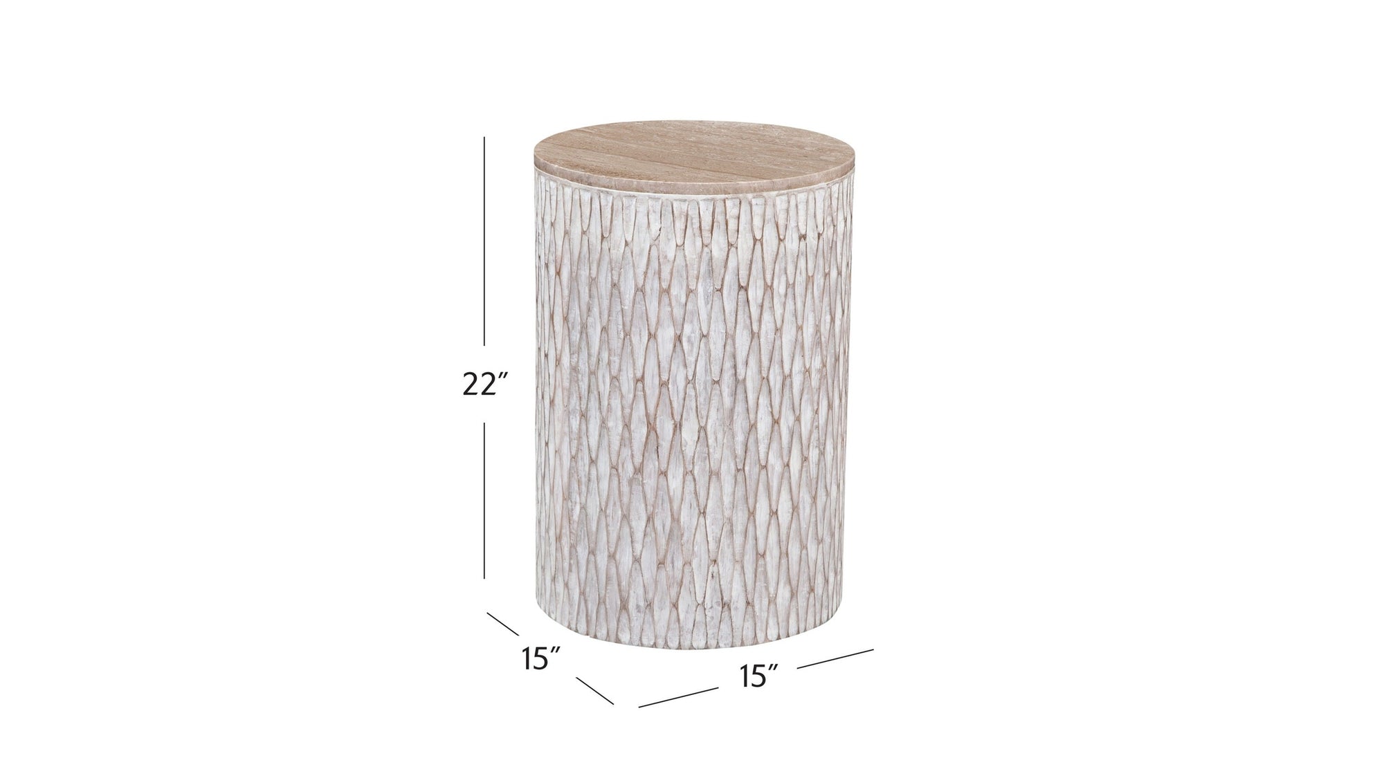 Lorenzo - Accent Table - White