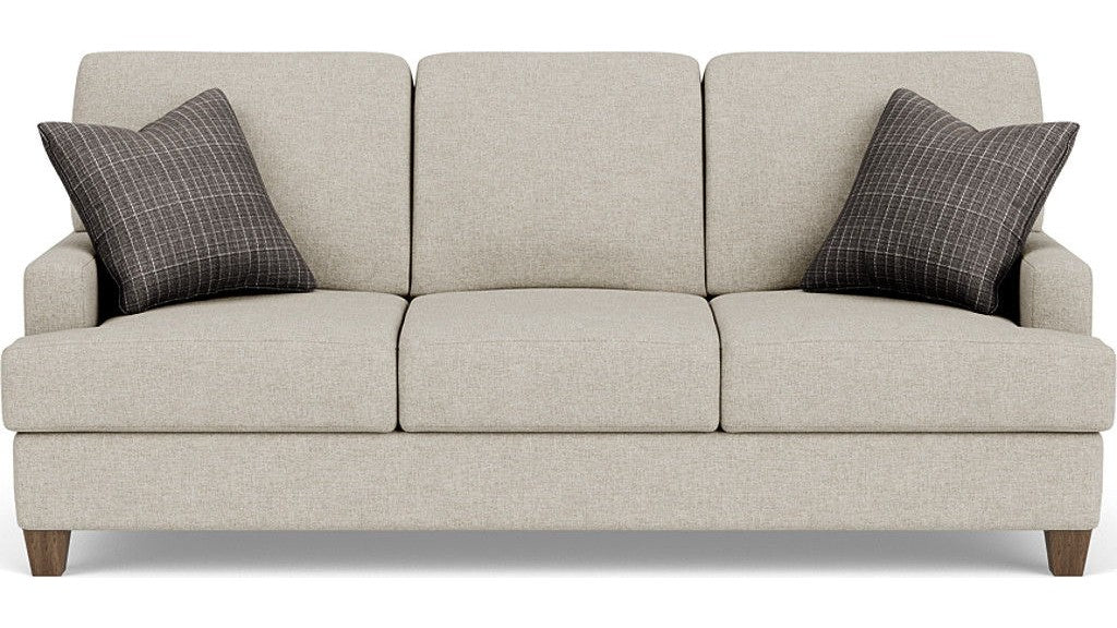 Moxy - Fabric Sofa, T-Shaped Seat Cushion, Straight Track Arms
