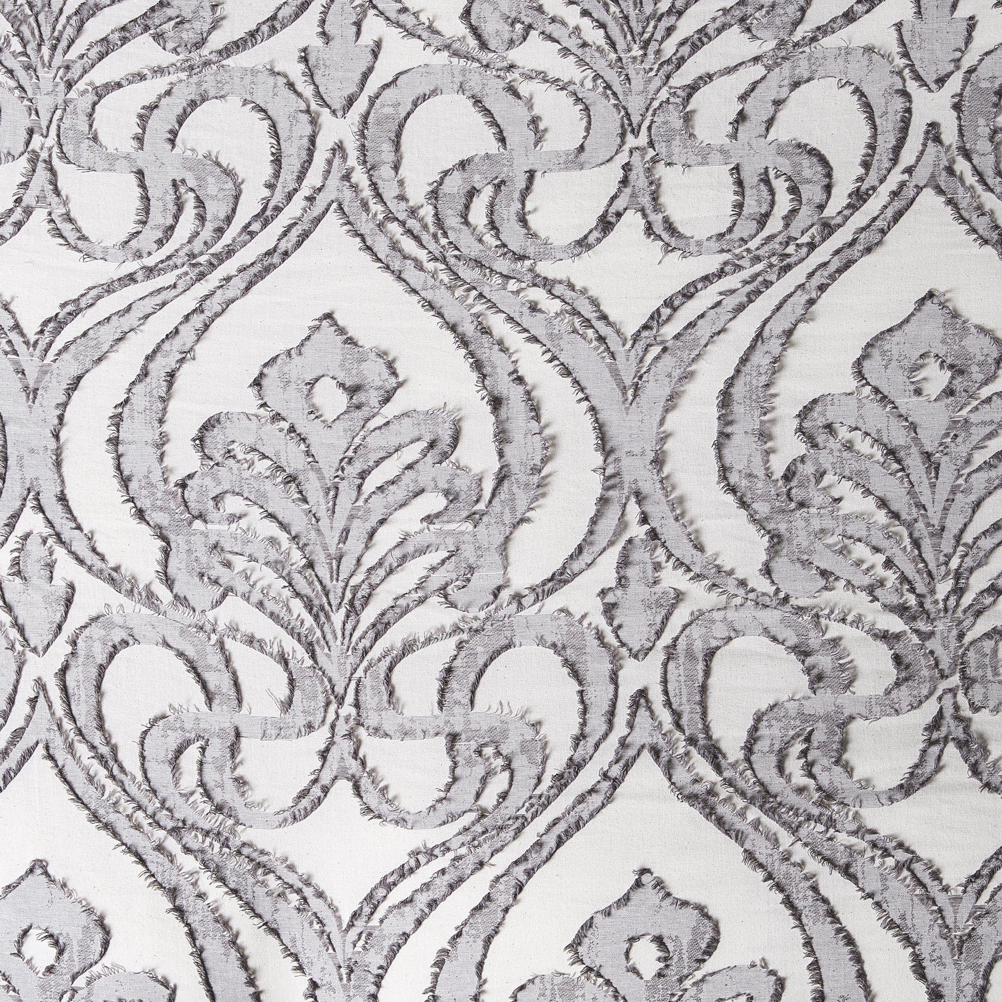 Nicole - Queen Damask Comforter Set (Set of 3) - Gray