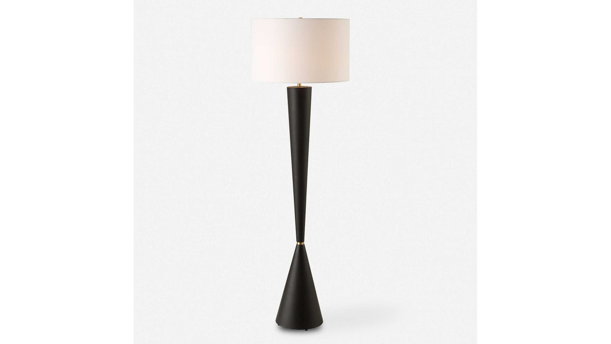 Layla - Black Tapered Floor Lamp