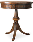 Commerce And Market - Round Pedestal Accent Table - Dark Brown