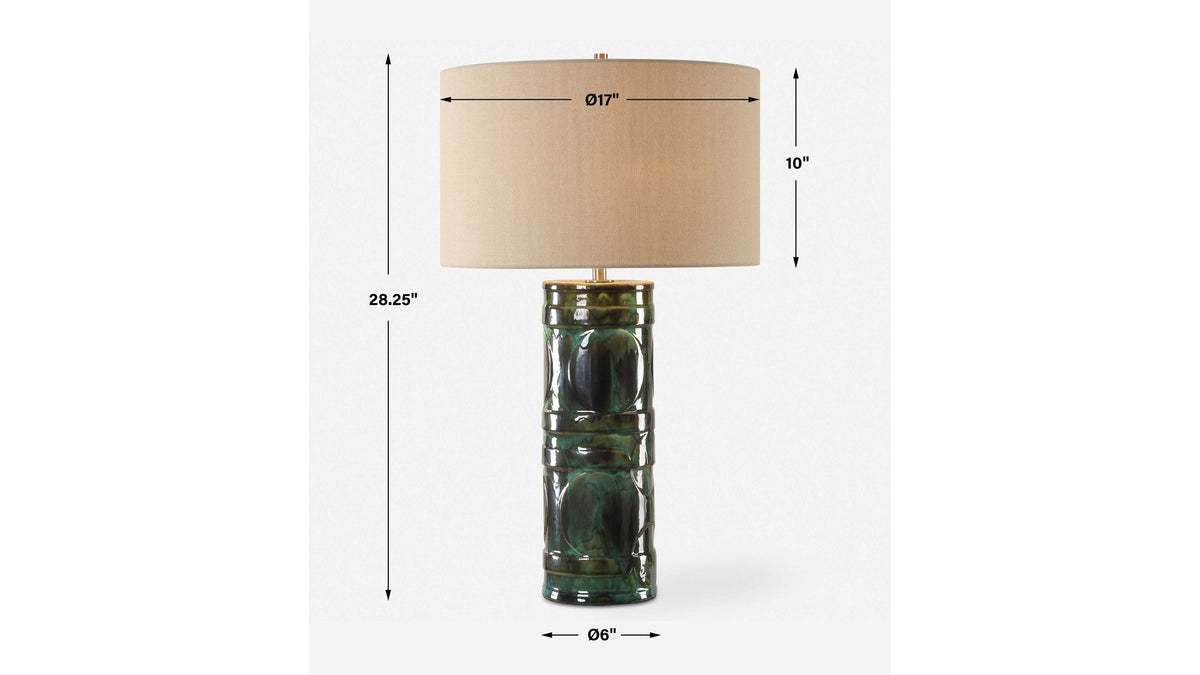 Loch - Green Glaze Table Lamp