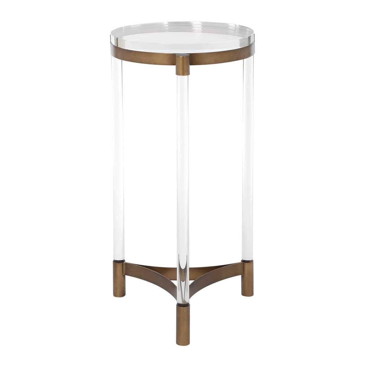 Pereira - Round Acrylic Accent Table - Bronze