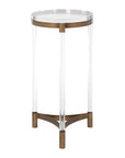 Pereira - Round Acrylic Accent Table - Bronze