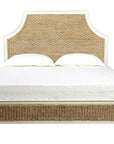 Priscilla - King Bed - White / Light Brown