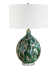 Mihaela - Drip Glaze Table Lamp - Blue / Green