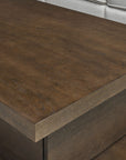 Athens - Rectangular Coffee Table With Casters - Chocolate Brown