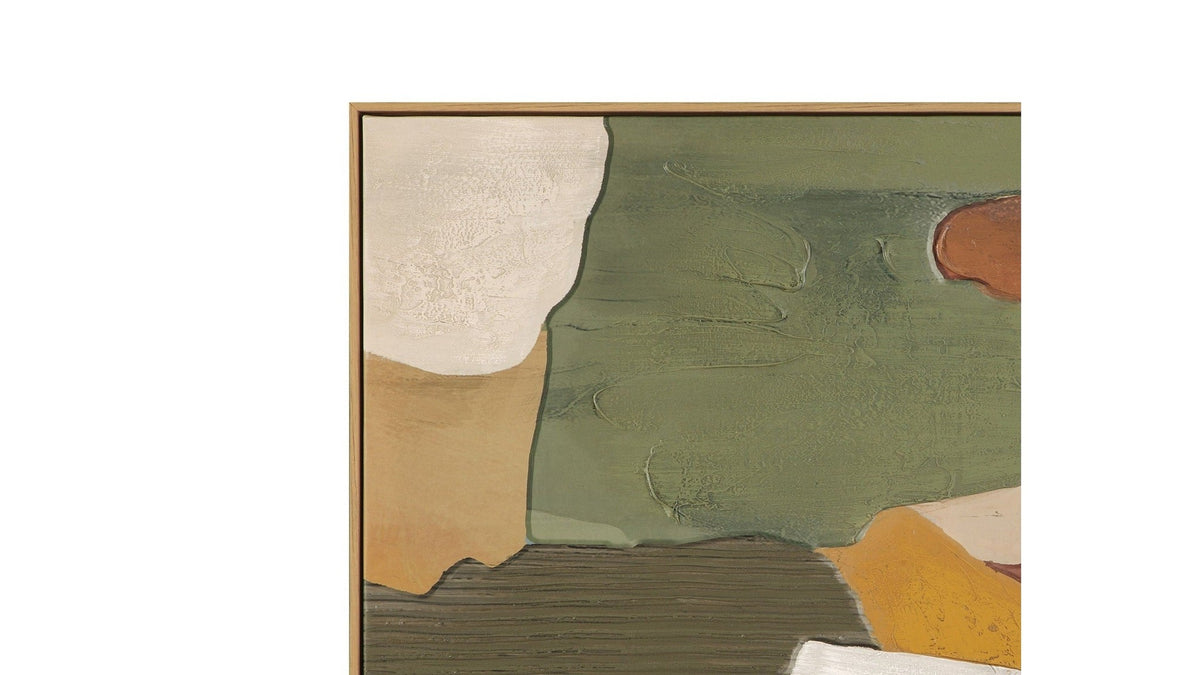 Terra Layers Framed Canvas - Brown
