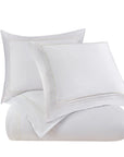 Border Embroidery - Queen Duvet Cover Set (Set of 3) - White