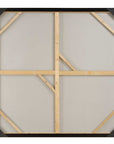 Out Of Focus - Framed Abstract Art - Gold / Gray / White / Woodtone