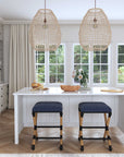 Cross - Weave 1 Light Pendant - Beige