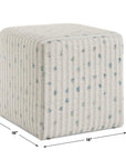 Joie - White Chenille Ottoman - White