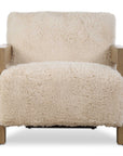 Jackson - Sheepskin Accent Chair - Light Brown