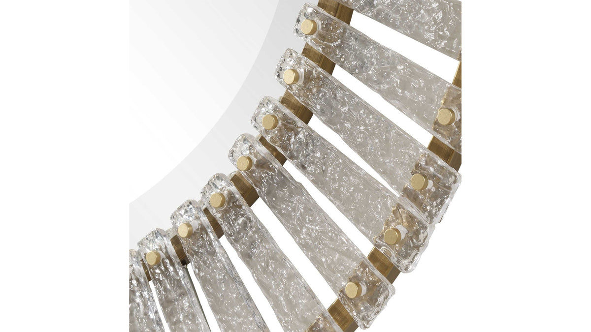 Denali - Textured Glass Round Mirror