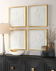 Fourfold - Framed Prints Set of 4 - Gold