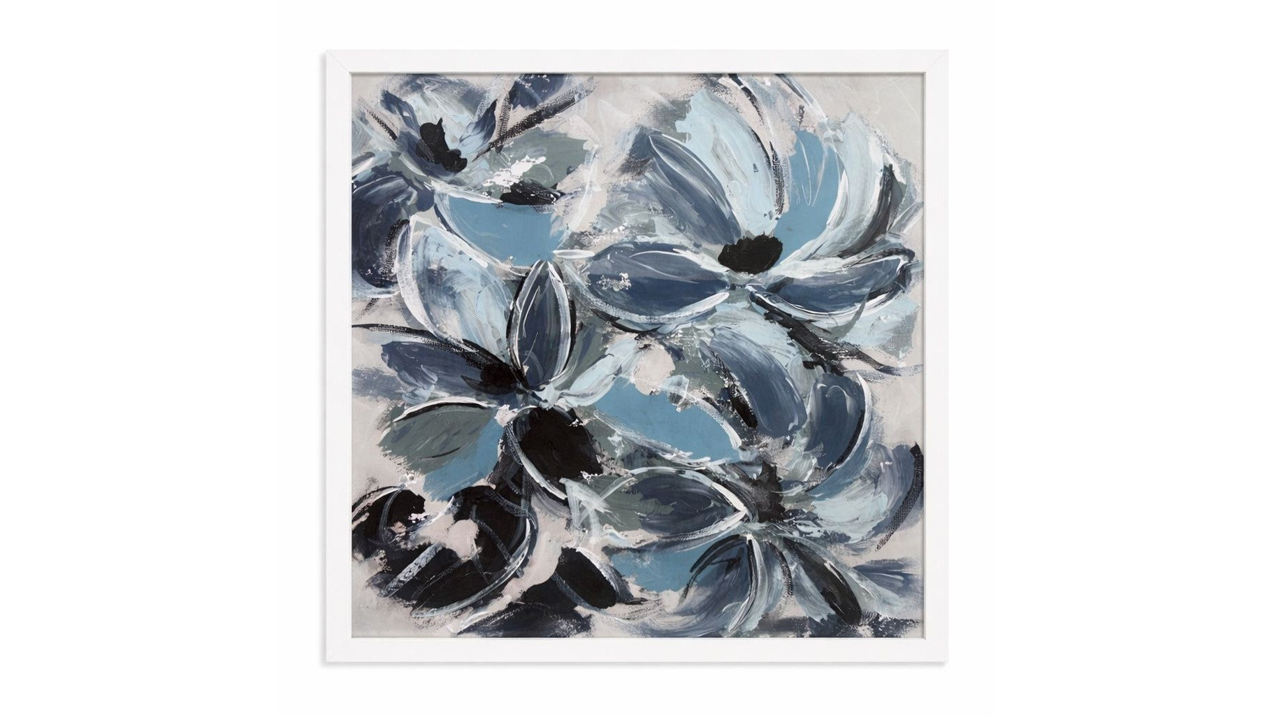 Bloom Blend Framed Print - Blue