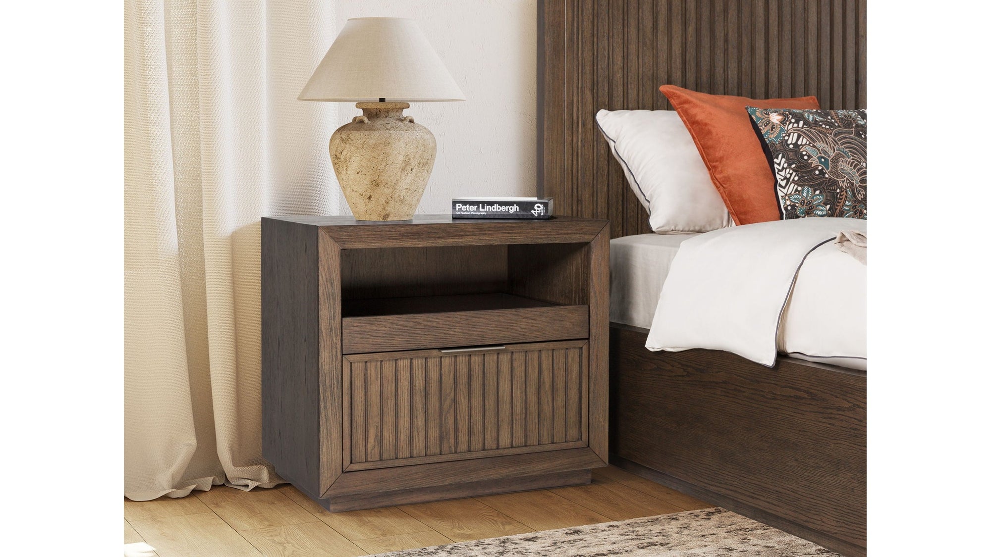 Athens - Open Nightstand - Dark Brown